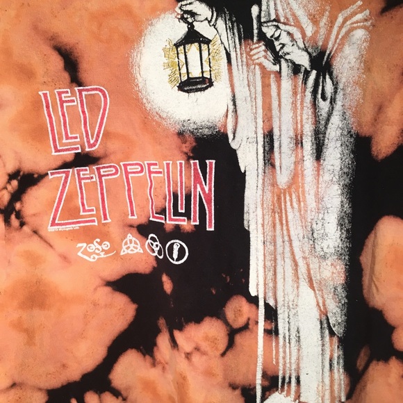 Led Zeppelin Band Bleached cropped t-shirt - Picture 3 of 4